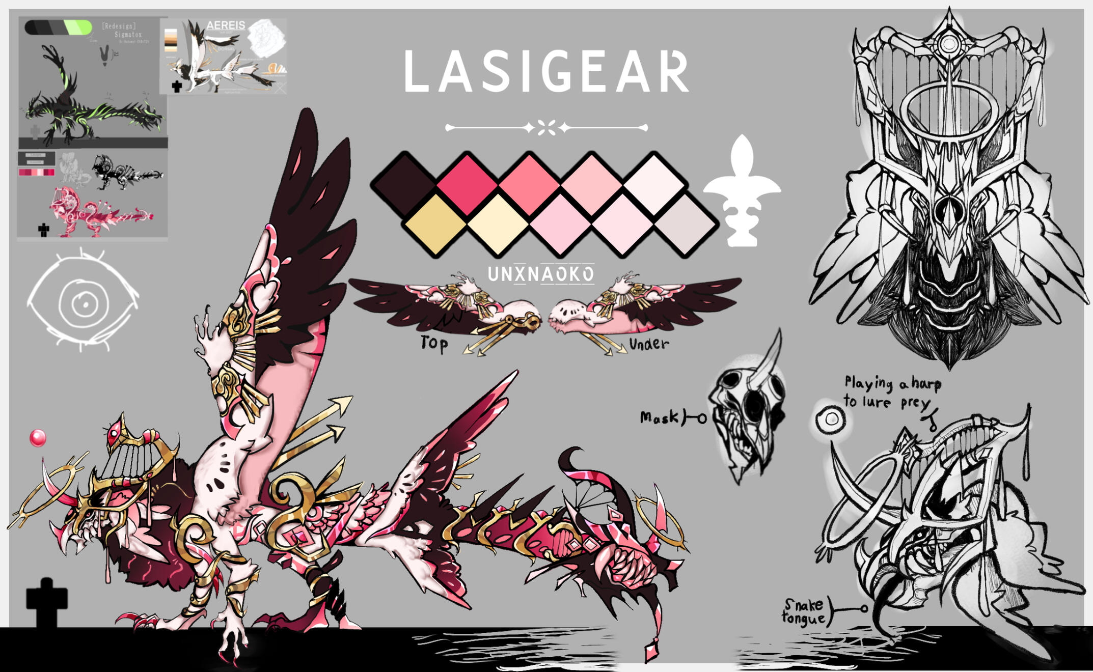 ✦Feral V.1 Package price-250$ -fully shaded side view+wings design+lineart bust up front view +lineart side view headshot and more details ────────────────